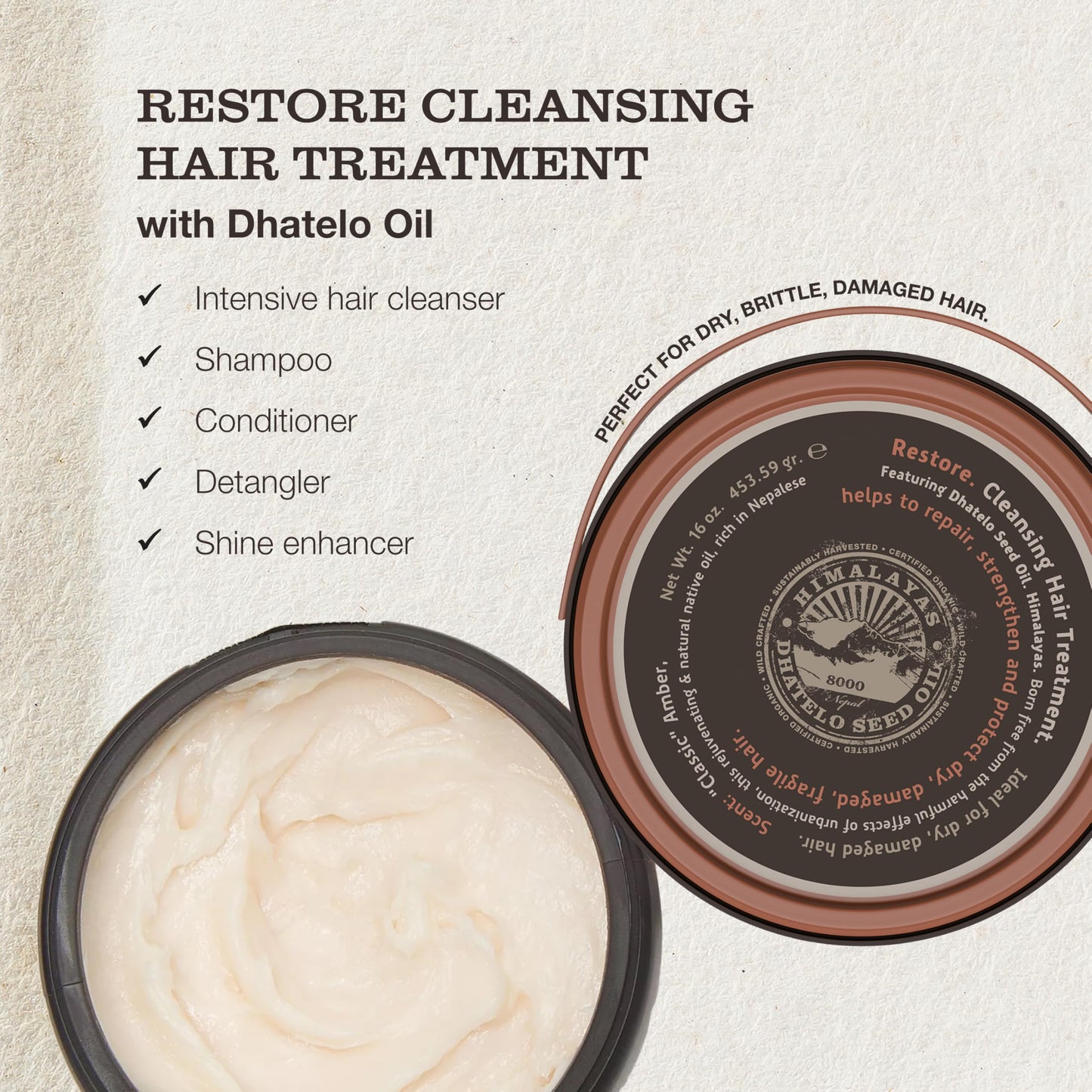 Tweak’d by Nature - Restore Cleansing Hair Treatment, Damaged Hair Treatment, Sulfate Free Conditioner, Shampoo, Detangler, and Intensive Hydrating