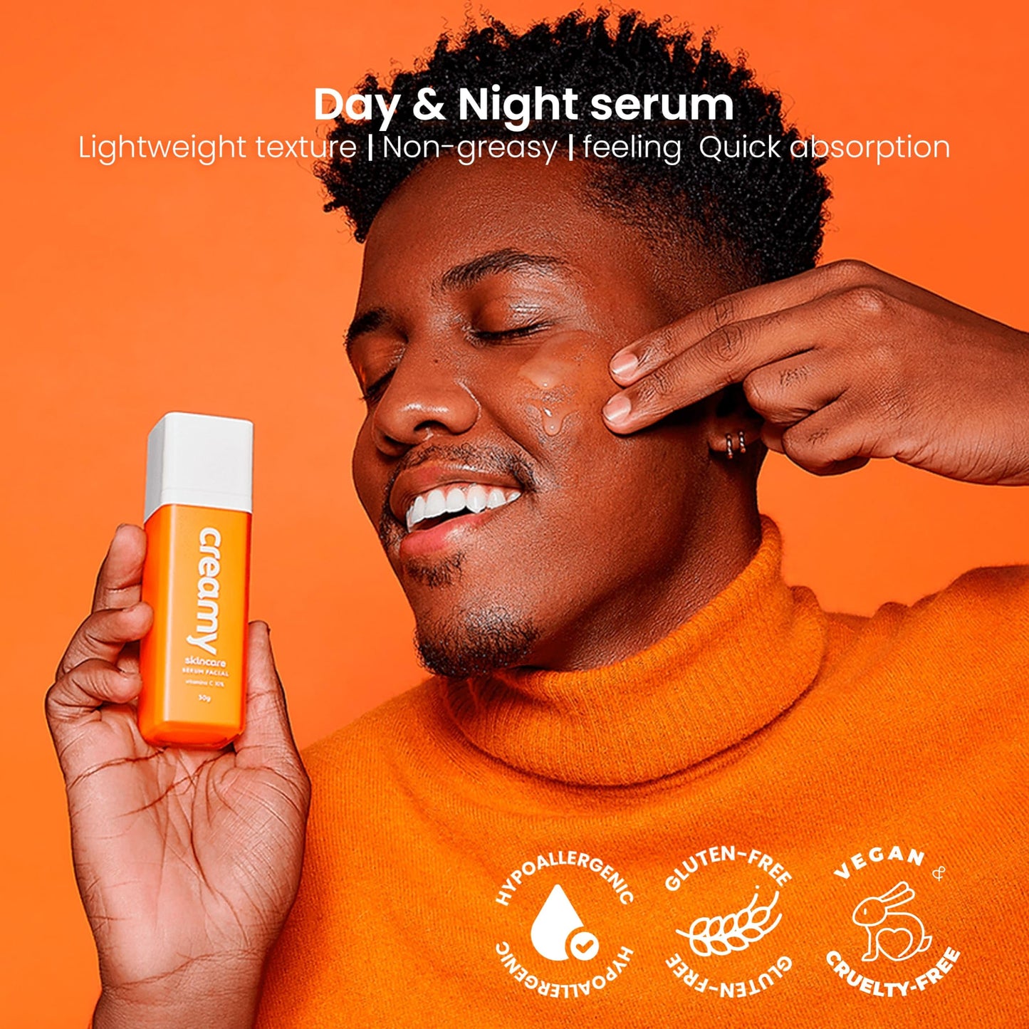 Creamy Vitamin C Face Serum, 10% Vitamin C, Serum for Glowing and Radiant Skin, Even Skin Tone, Prevent Premature Aging, All Skin Types, 1 fl oz/30mL Beauty & Personal Care C CREAMY SKINCARE