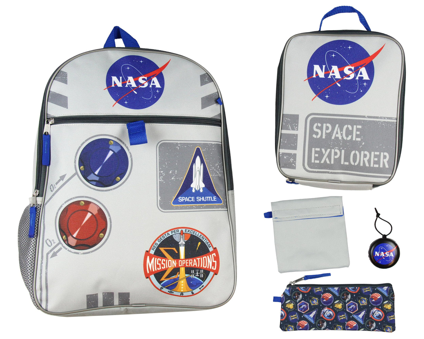 Bioworld NASA Space Explorer 16" Backpack 5 PC Set