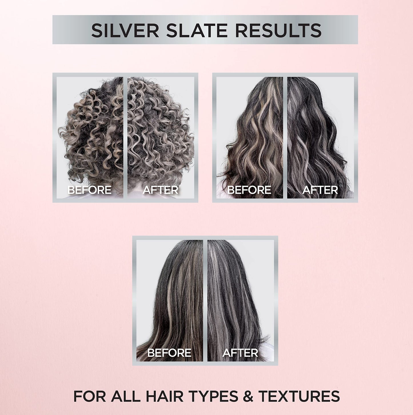 L’Oreal Paris Le Color Gloss One Step Toning Gloss, In-Shower Hair Toner with Deep Conditioning Treatment Formula for Gray Hair, Silver Slate, 1 Kit