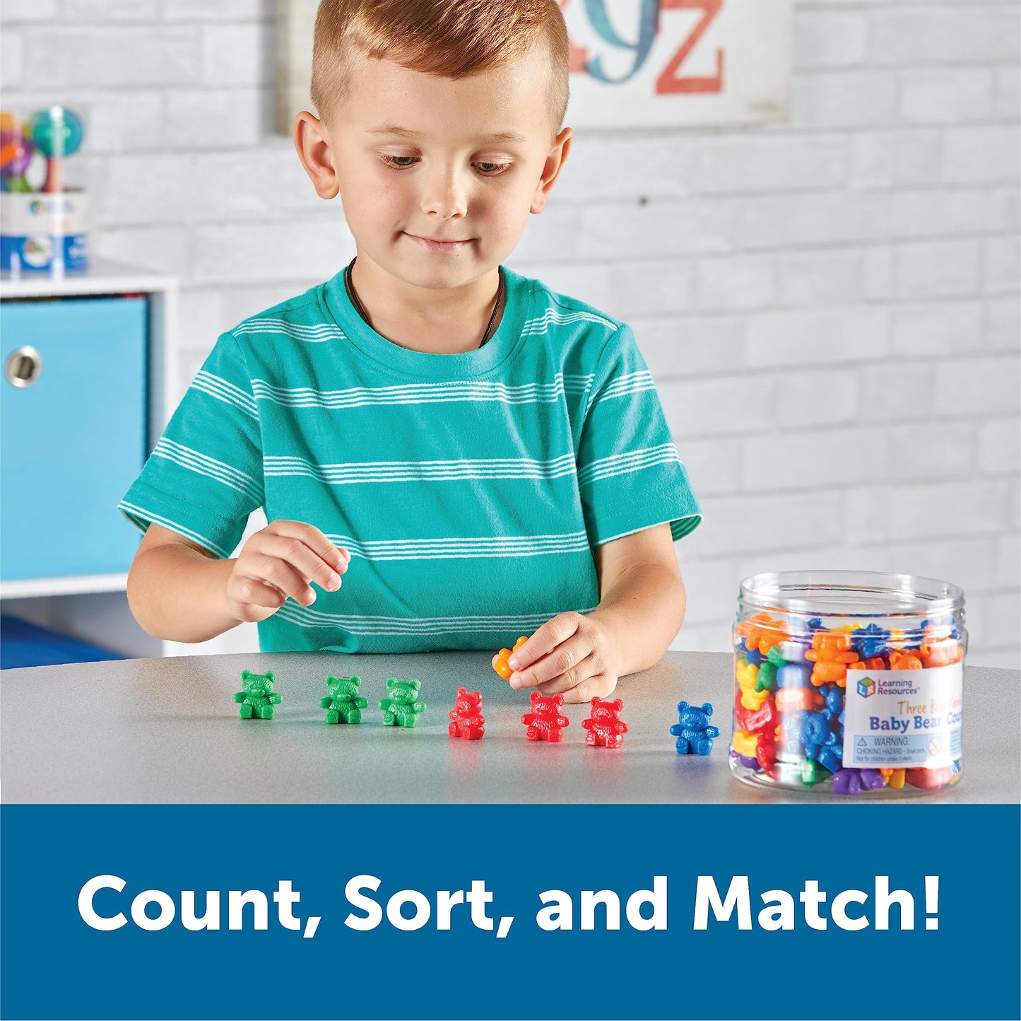 Learning Resources Baby Bear Counters – 102 Pieces Counting Manipulatives for Toddlers & Kids Ages 3+, Pre-K Learning, Educational Teddy Bear Toy