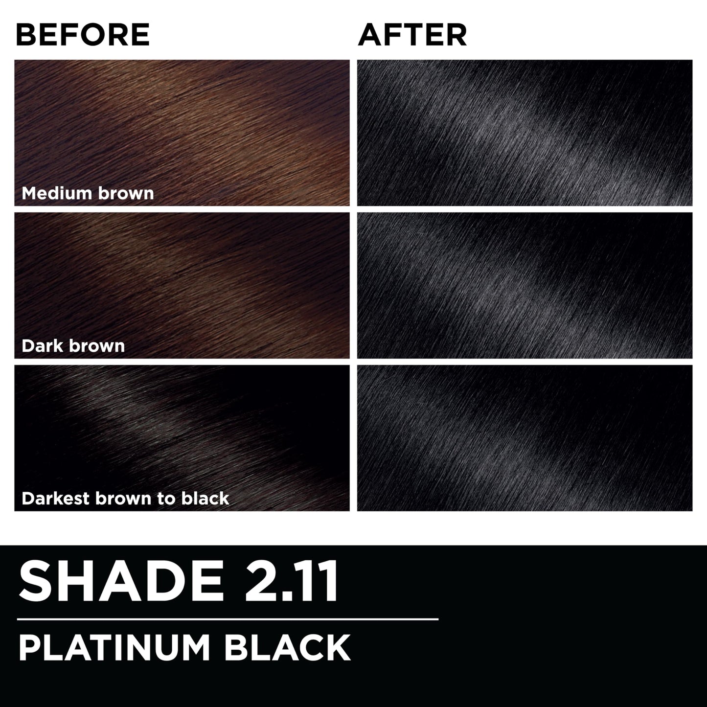 Garnier Olia Hair Color, Ammonia-Free Permanent Hair Dye, Oil-Powered Formula for 100% Gray Coverage and 3x Shinier Hair, Vegan & Cruelty Free, 2.11