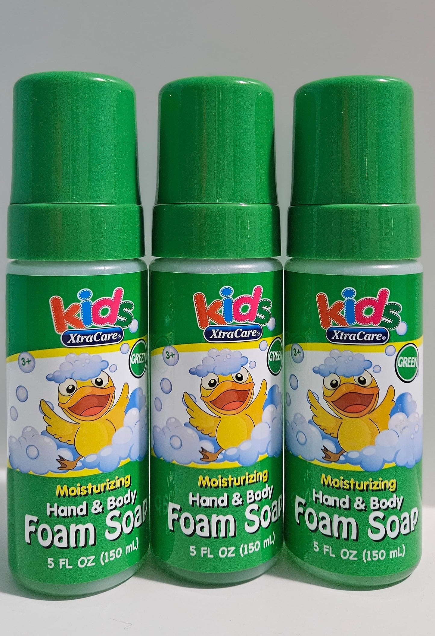 Foam soap moisturizing hand & body for kids 3+ -pack 3, 15 fl oz (5oz each)