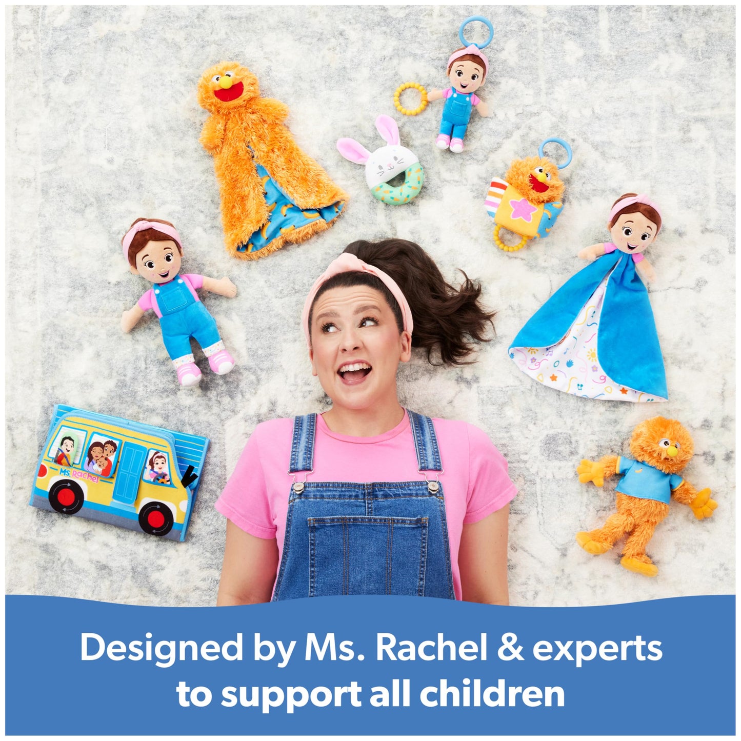 Ms. Rachel Potty Time with Bean, 11” Plush Teddy Bear with Play Toilet & Accessories, Toddler Toys for Girls & Boys for Ages 18 Months to 3+