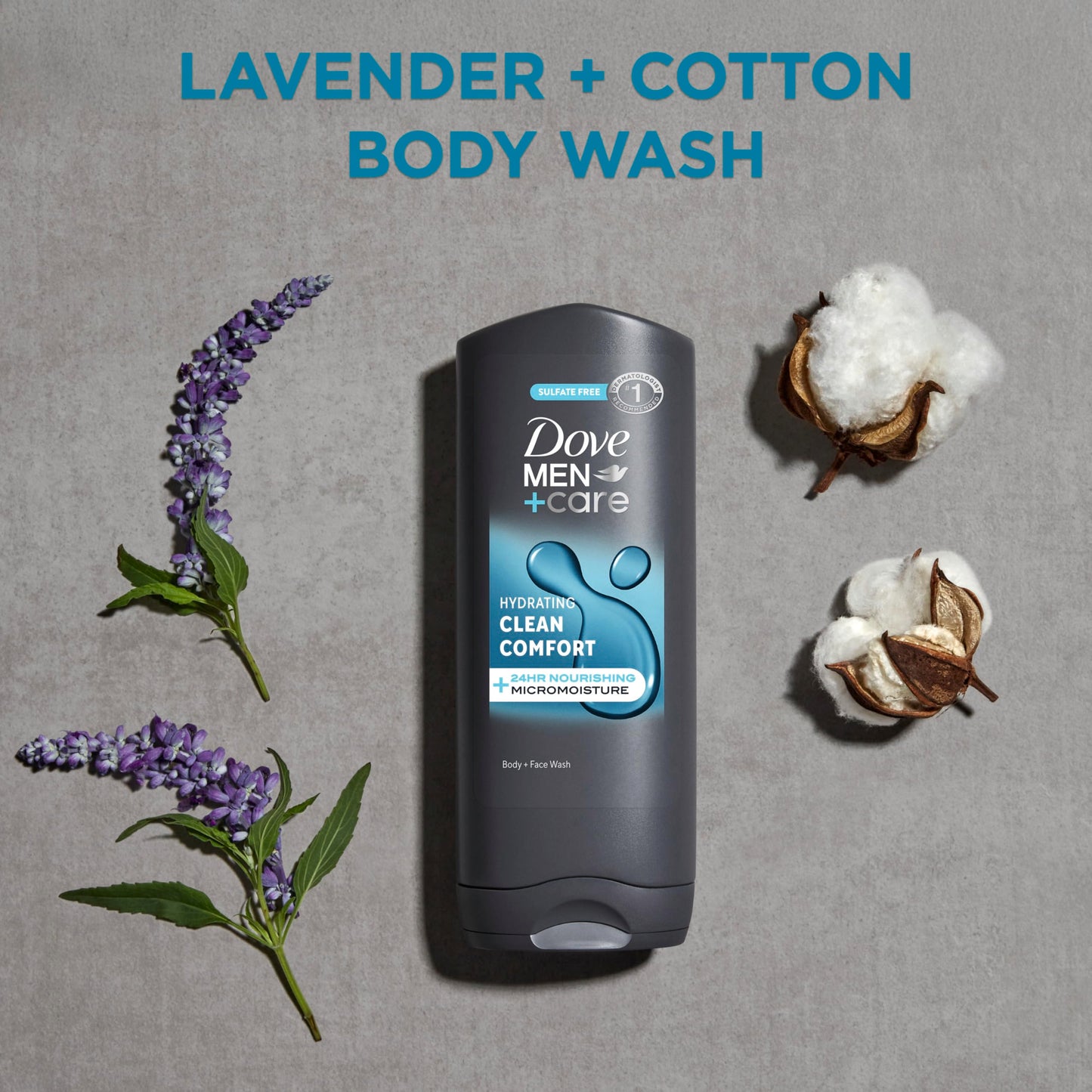 Dove Men + Care Body Face Wash Clean Comfort 13.50 oz, 0.0353 Ounce
