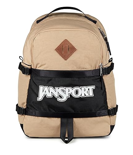 JanSport Small Seattle Pack - Compact Backpack with Main Compartment, Dual Water Bottle Pockets, and Padded Sleeve for 15-Inch Laptop, Travertine