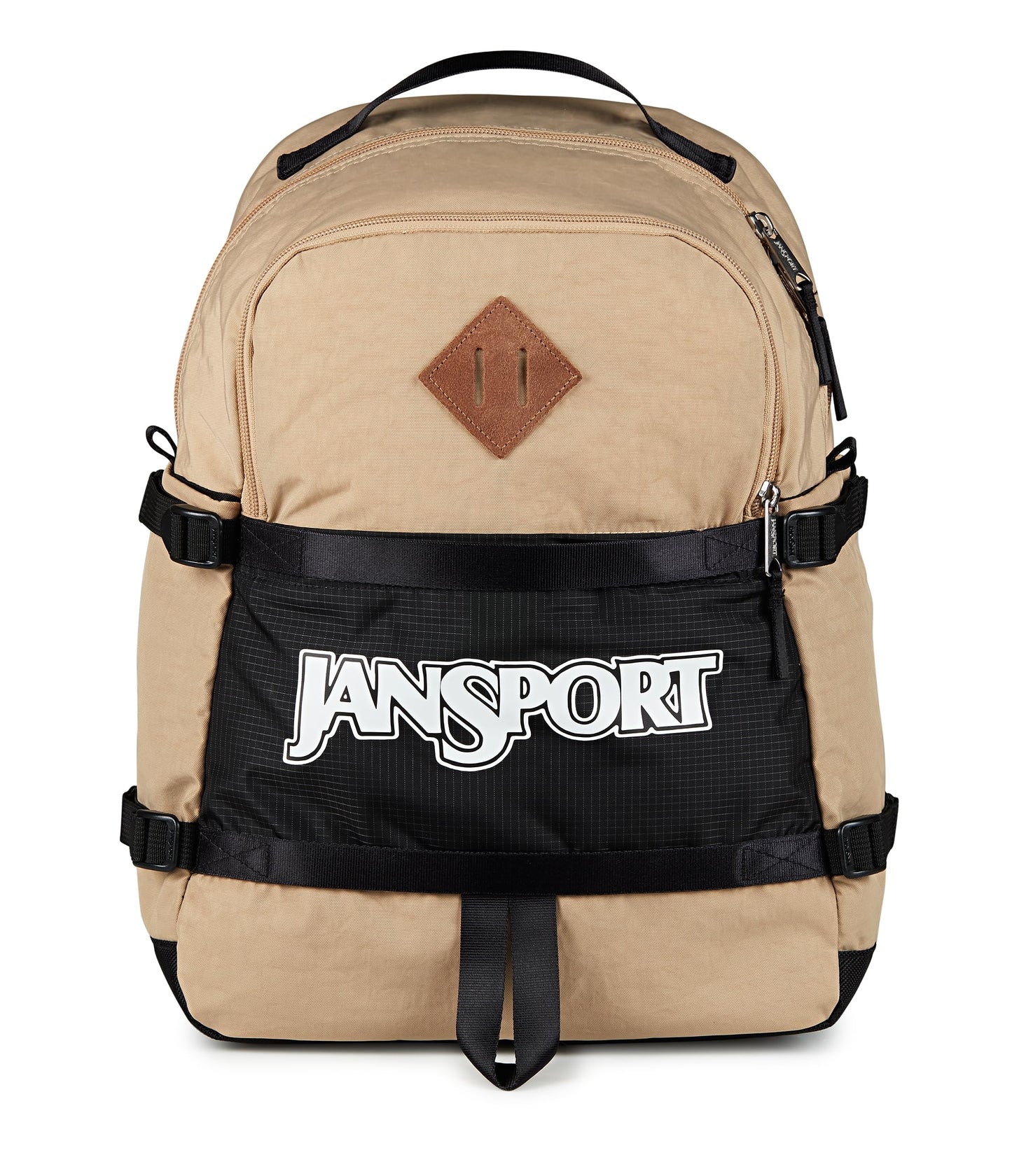 JanSport Small Seattle Pack - Compact Backpack with Main Compartment, Dual Water Bottle Pockets, and Padded Sleeve for 15-Inch Laptop, Travertine
