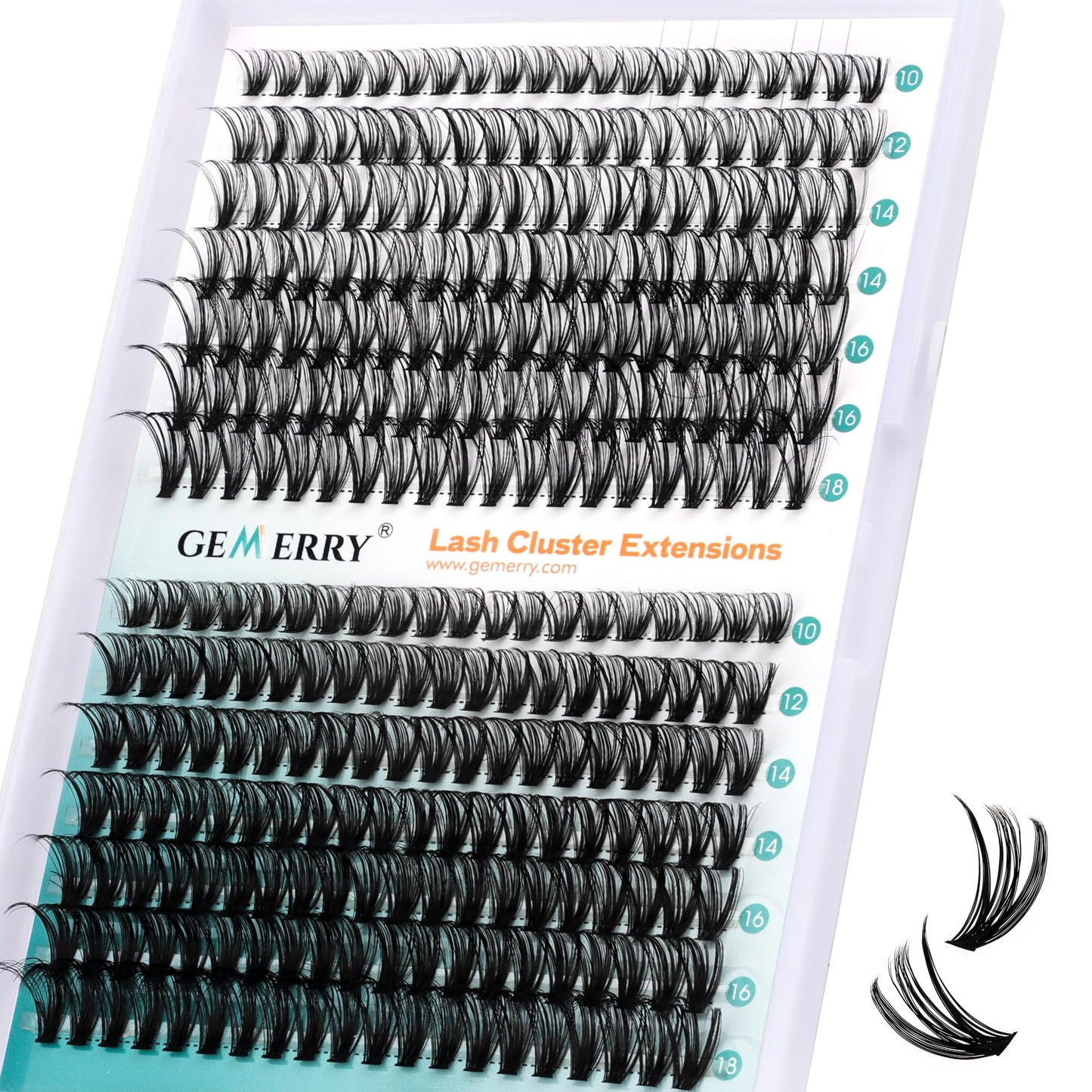 Lash Clusters GEMERRY 280pcs Clusters Lashes D Curl Soft&Natural Individual Lashes Cluster Eyelash Clusters DIY Lash Extensions at Beauty and Personal Care GEMERRY Default Title