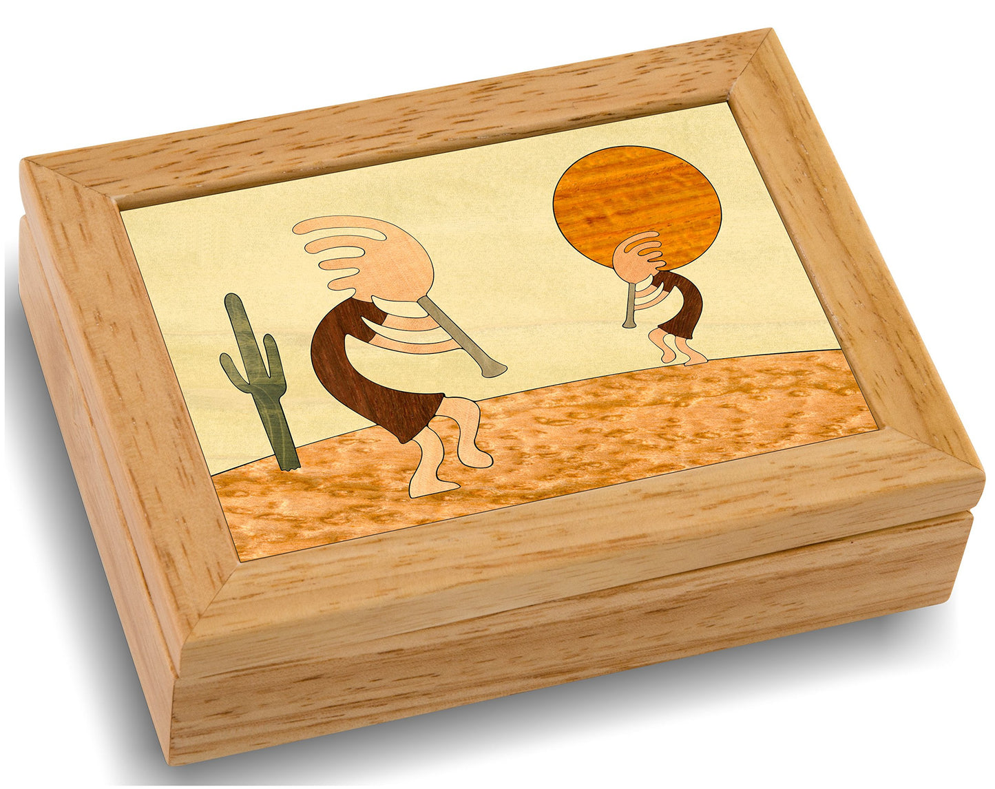 MarqArt Kokopelli Wood Art Trinket, Jewelry Box & Gift - Handmade USA - Unmatched Quality - Unique, No Two are the Same - Original Work of Wood-Art.…