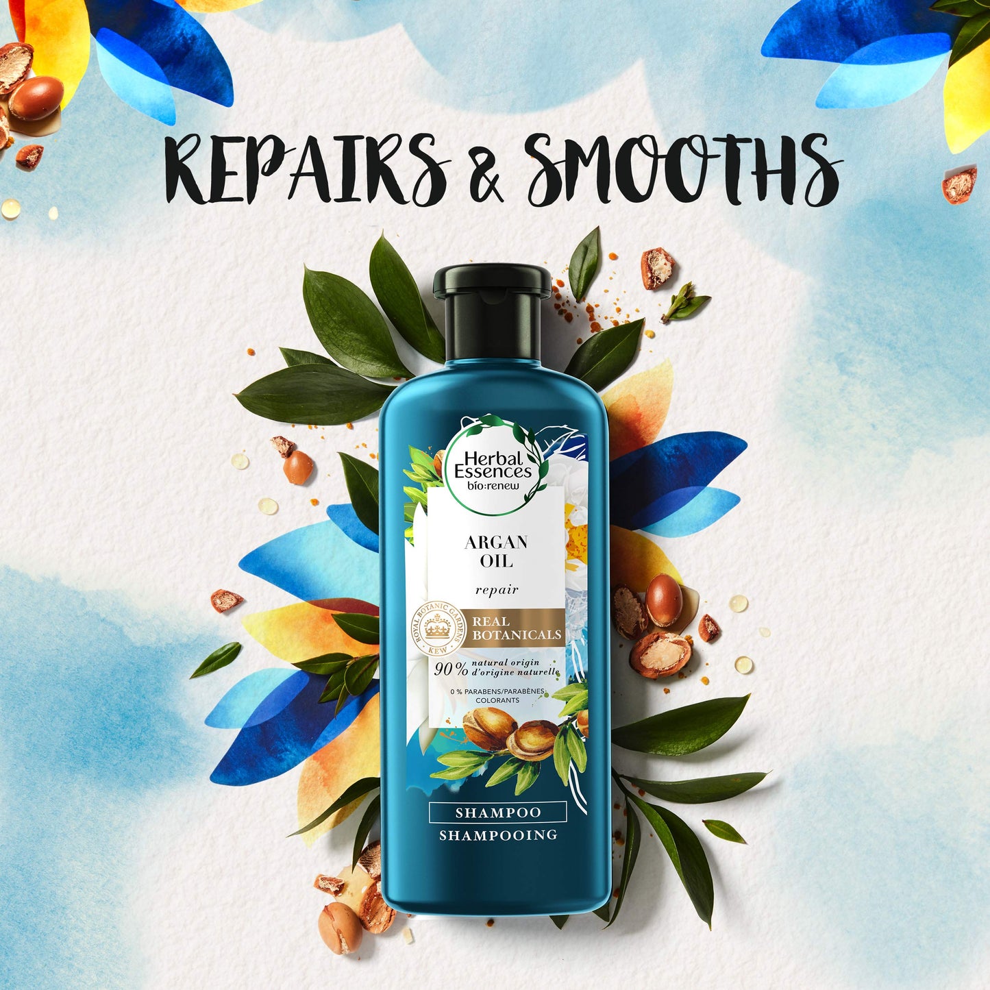 Herbal Essences Argan Oil of Morocco Shampoo and Conditioner for Color Treated Hair, , Paraben Free, BioRenew, Bundle Pack, 13.5 FL OZ