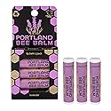 Portland Bee Balm All Natural Handmade Beeswax Based Lip Balm, Lavender 3 Count