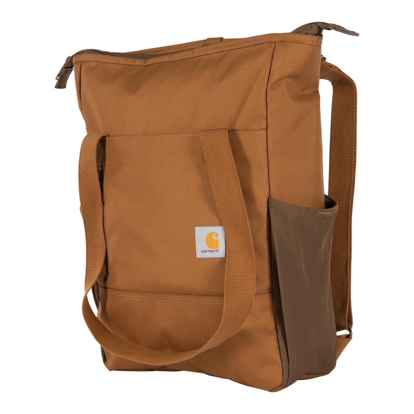 Carhartt Classic Convertible Backpack Tote, Durable Water Repellent Material W/ 17" Laptop Sleeve, Carhartt Brown