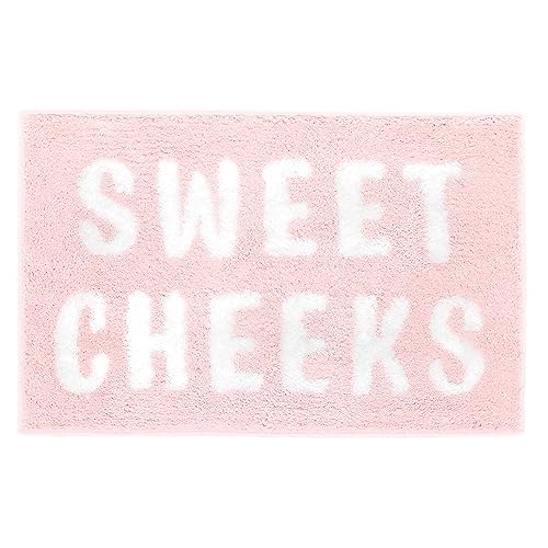 Ohocut Sweet Cheeks Bath Mat for Tub, Cute Pink Bath Mats, Non Slip, Blush Pink Bathroom Decor Accessories, Anti Slip Microfiber Funny Bath Rugs…
