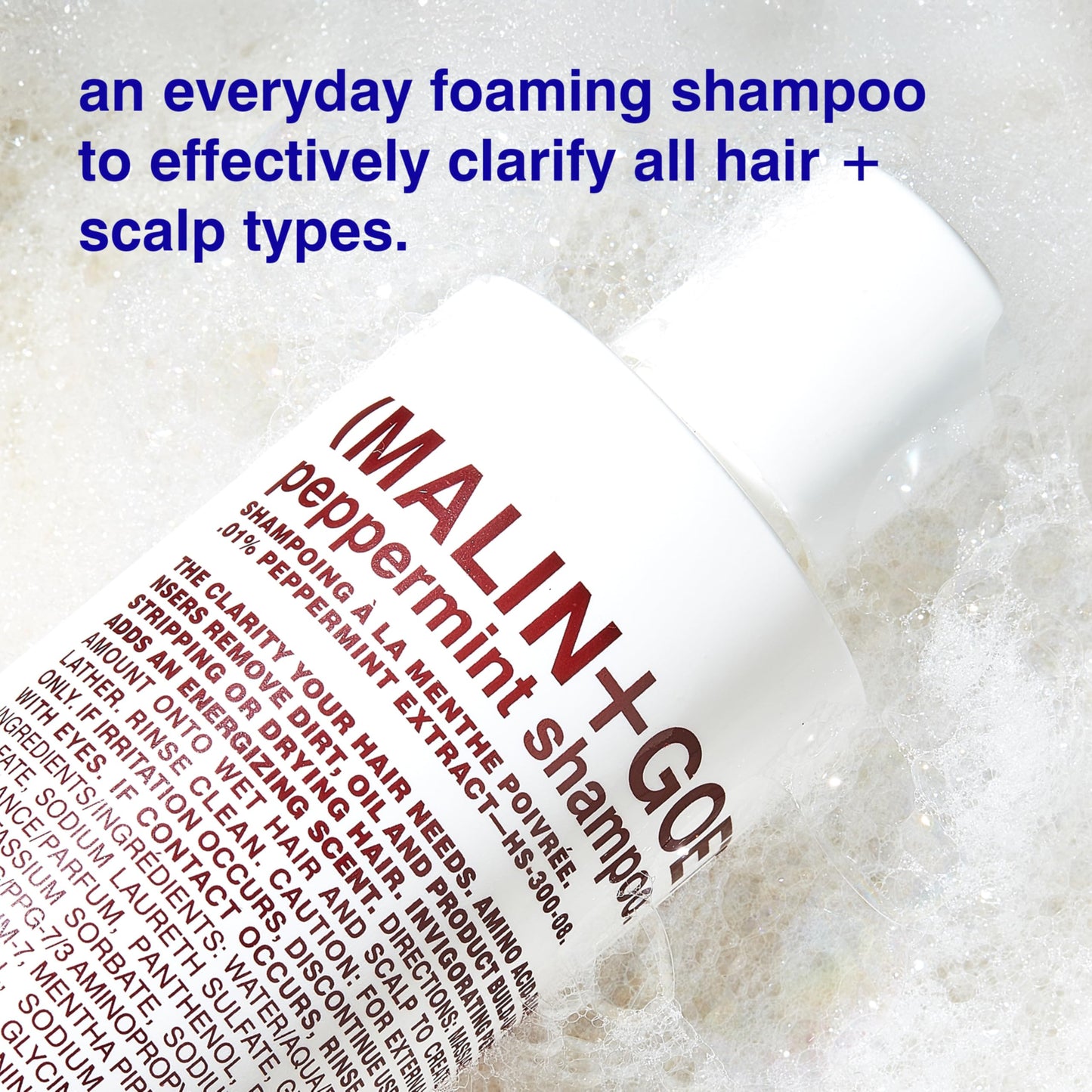 MALIN+GOETZ Shampoo Clarifying Peppermint | Daily Cleanser with Amino Acids | Vegan, Sulfate-Free & Unisex (8 Fl Oz)