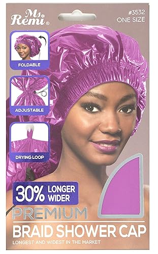 Ms Remi Premium Braid Shower Cap Pink 25 inch long and 18.5 inch wide