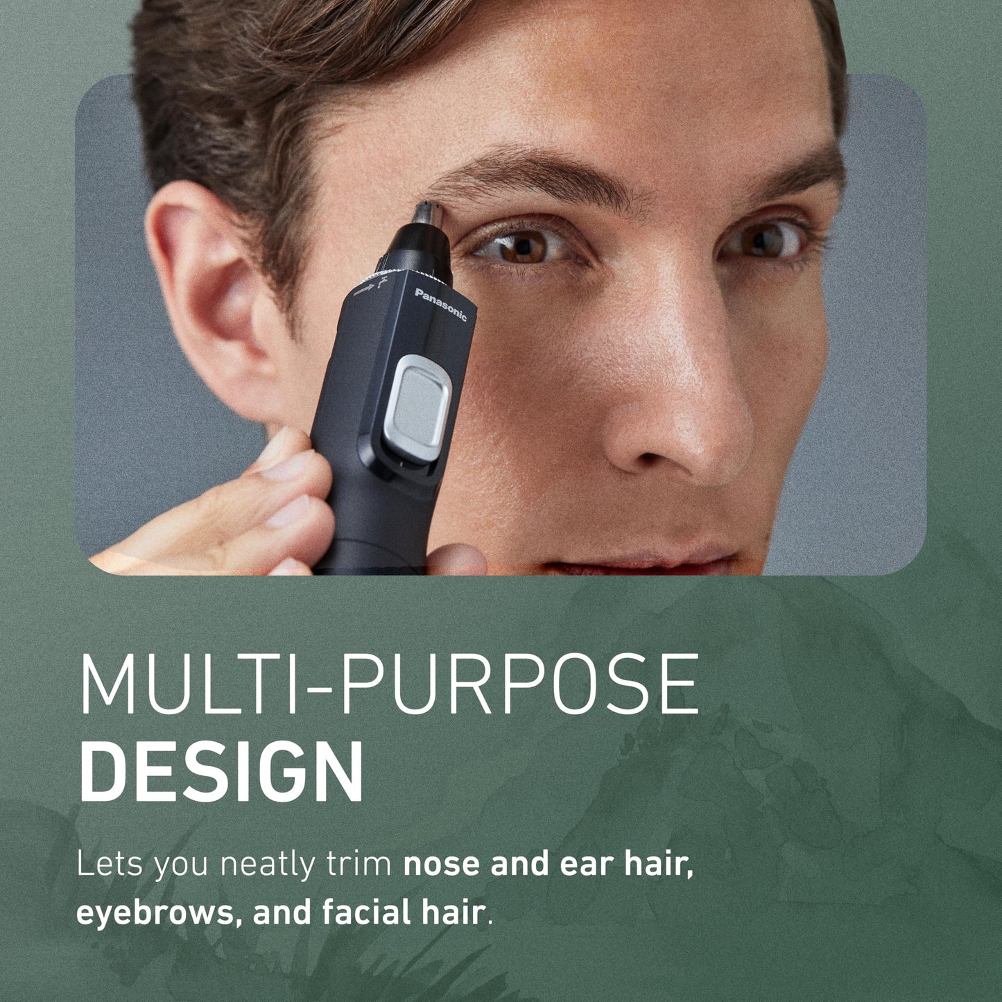 Panasonic Ear and Nose Hair Trimmer for Men with Vacuum Cleaning System, Powerful Motor and Dual-Edge Blades for Smoother Cutting, Wet/Dry - ER-GN70-K Beauty and Personal Care Panasonic
