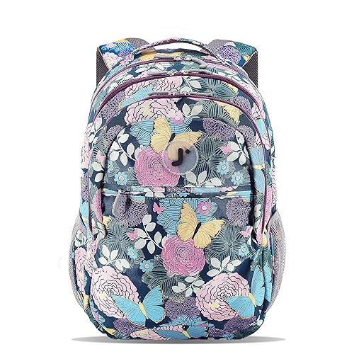 J World Cornelia Middle School Backpack for Girls. Laptop Bookbag for Women, Secret Garden