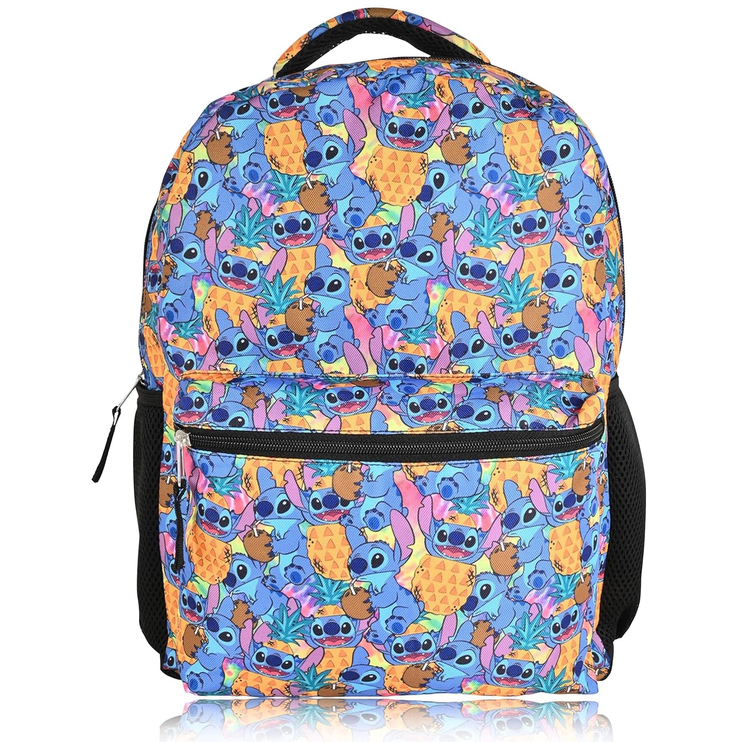 Disney Lilo and Stitch Backpack - Lilo and Stitch Ohana - Backpack for Girls, Boys, Teens, Adults - Officially Licensed Lilo and Stitch Backpacks For School - Great For Gym, Park and Camp (Light Blue)