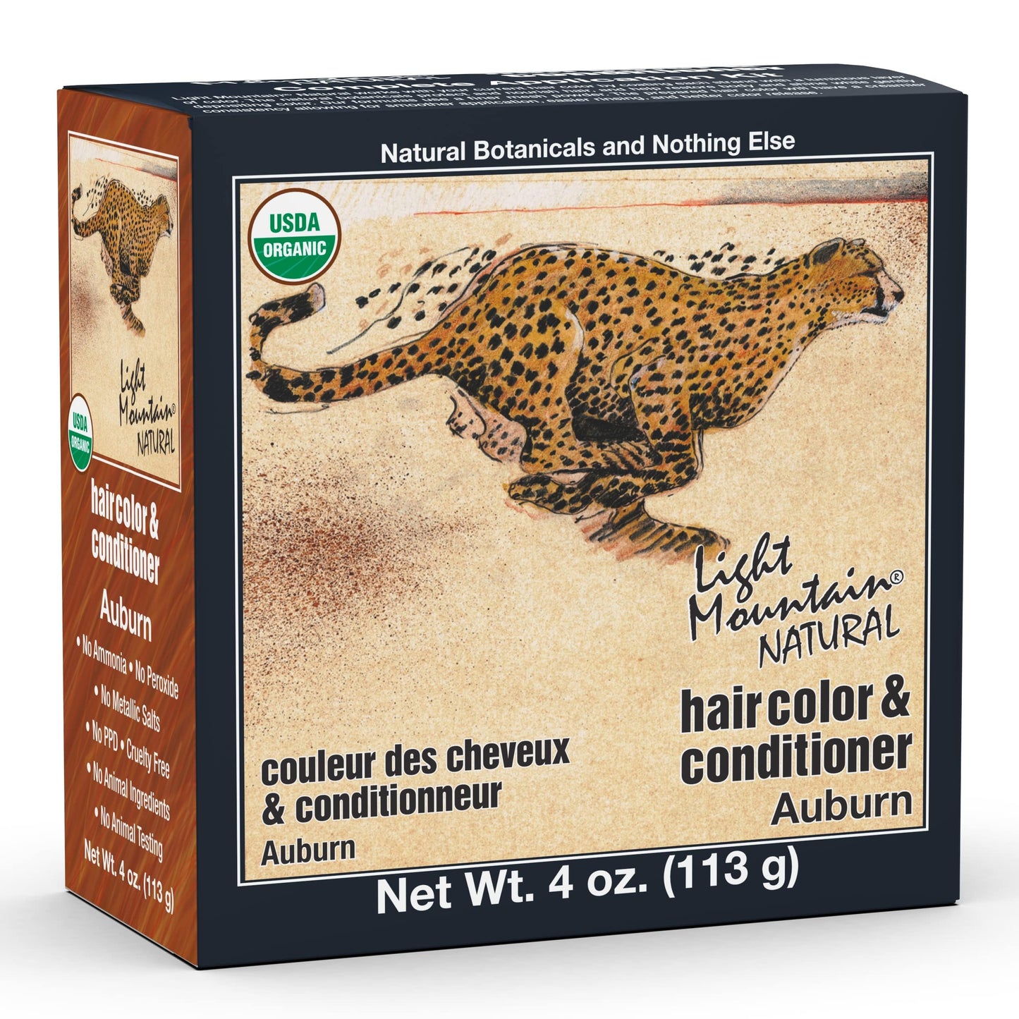 Light Mountain Henna Hair Color & Conditioner - Auburn Hair Dye for Men/Women, Organic Henna Leaf Powder and Botanicals, Chemical-Free, Semi-Permanent