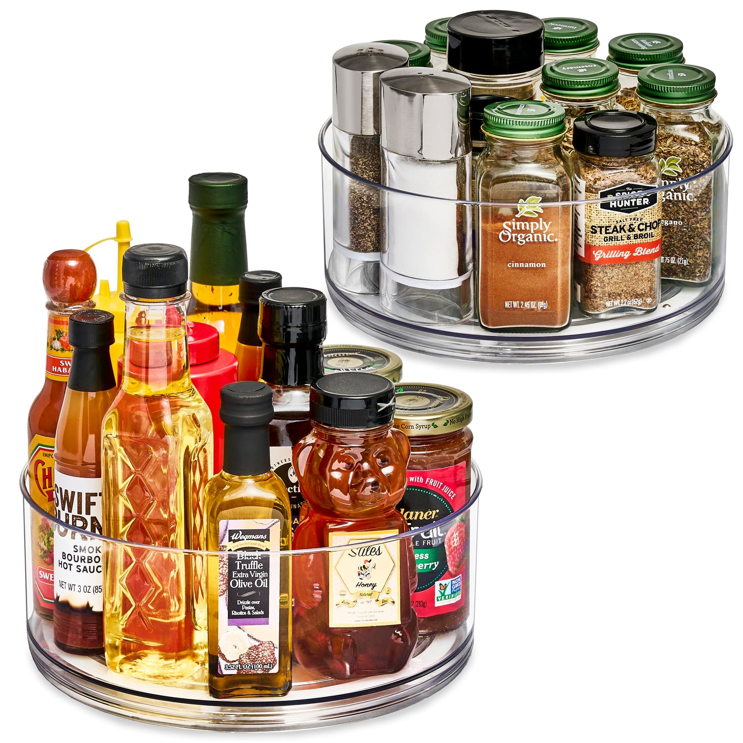 Sorbus 9 Inch Clear Lazy Susan Organizer, Turntable Organizer for Spice Organization for Cabinet, Lazy Susan Turntable for Kitchen, Home, Office… Home & Kitchen Sorbus