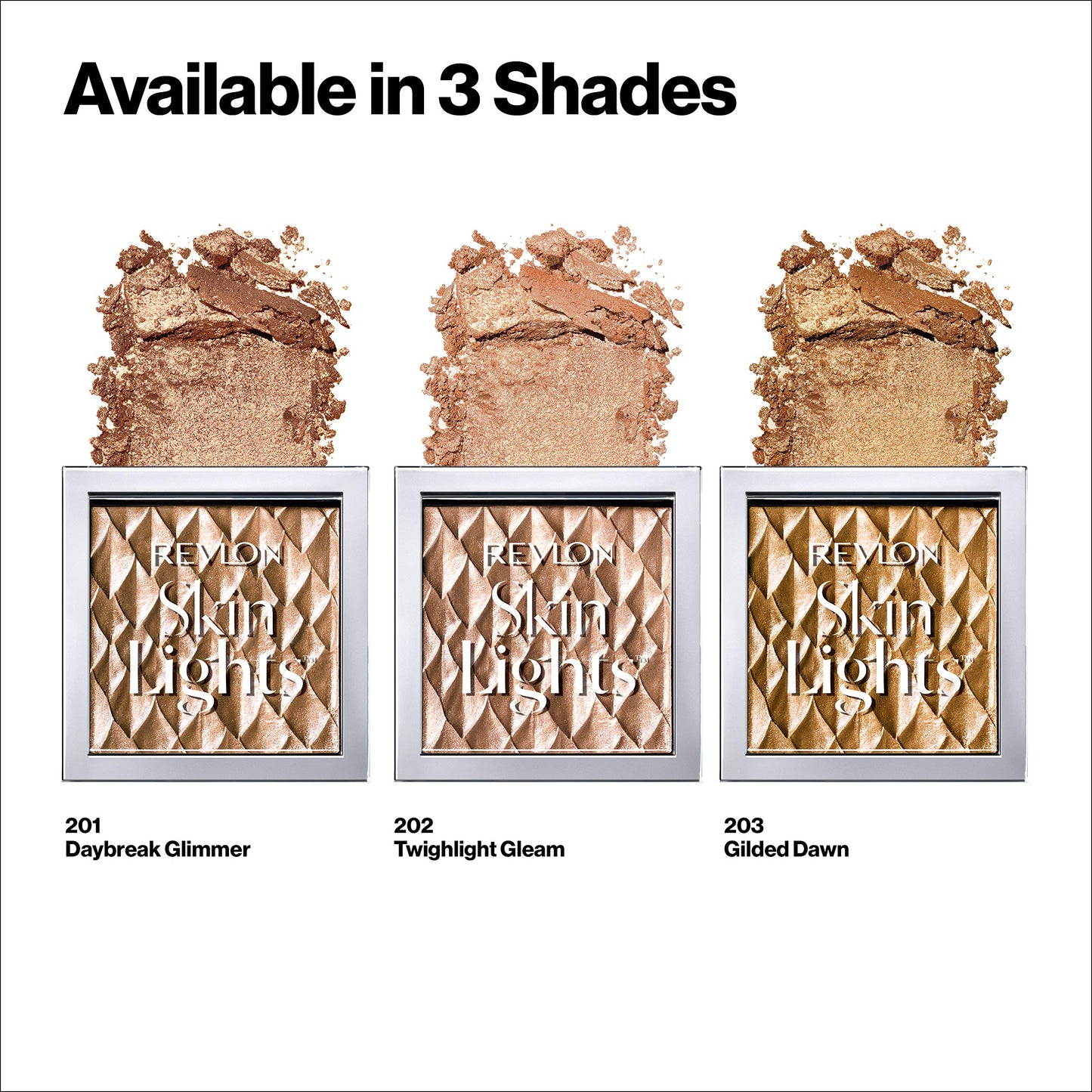 Revlon Skinlights Prismatic Powder Highlighter, Lightweight, Super-Smooth Buildable Shimmer, Gilded Dawn (203), 0.28 Oz