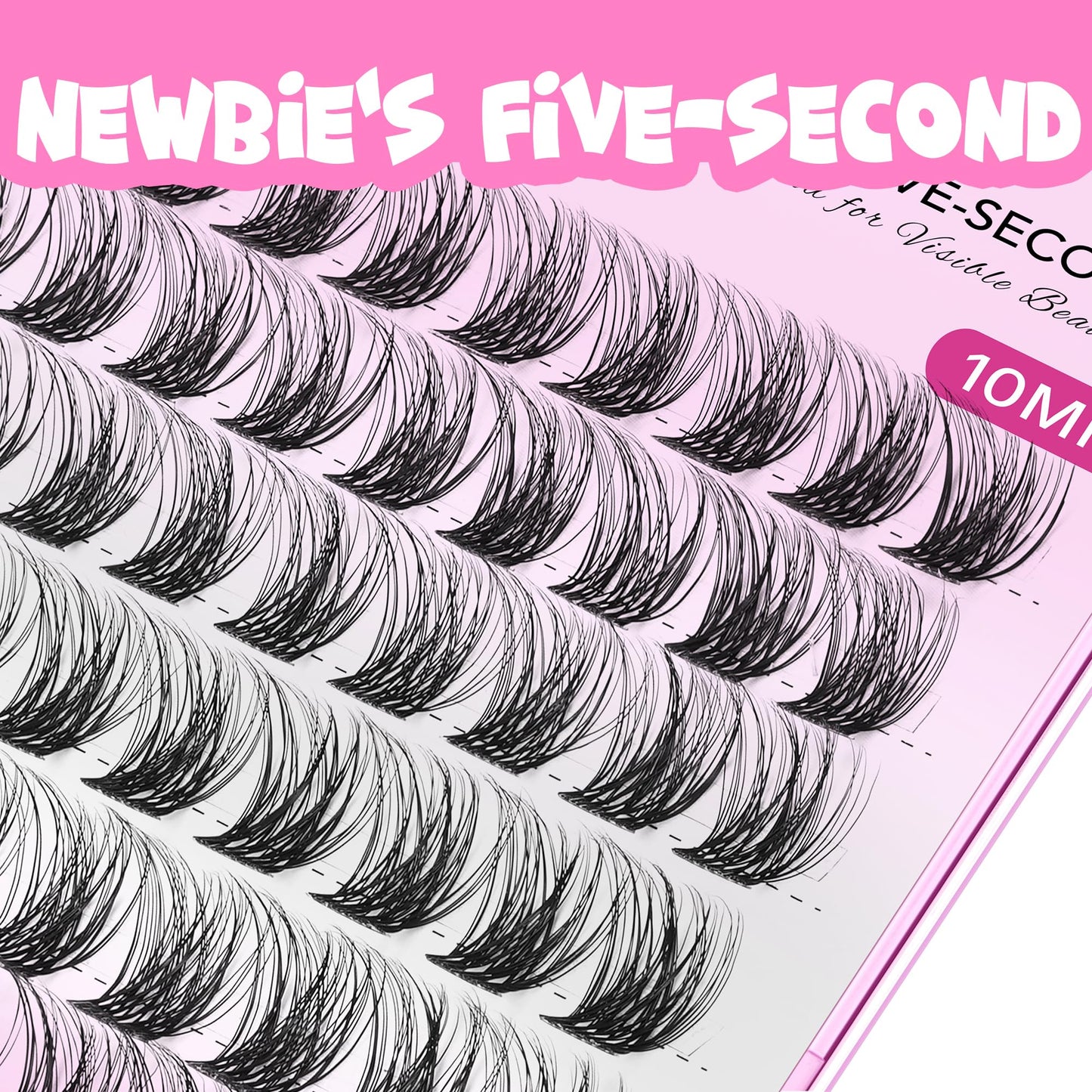 VEYESBEAUTY Lash Clusters Individual Eyelash Extensions Thin & Invisible Band DIY False Eyelashes for Self-application Newbie's Five-Second Series Beauty and Personal Care VEYESBEAUTY