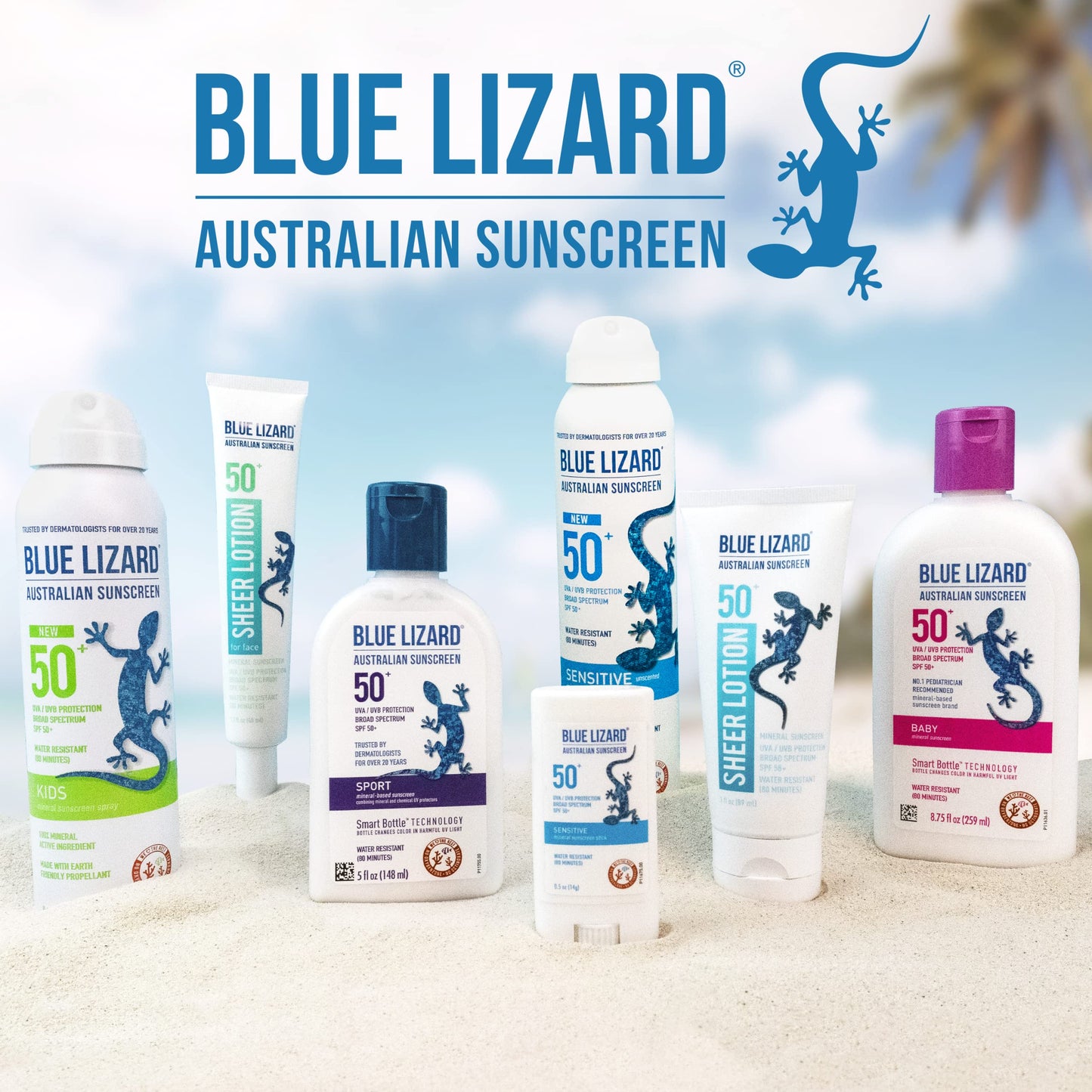 Blue Lizard Australian Sunscreen Sheer Lotion Body, SPF 50+ 3 oz.