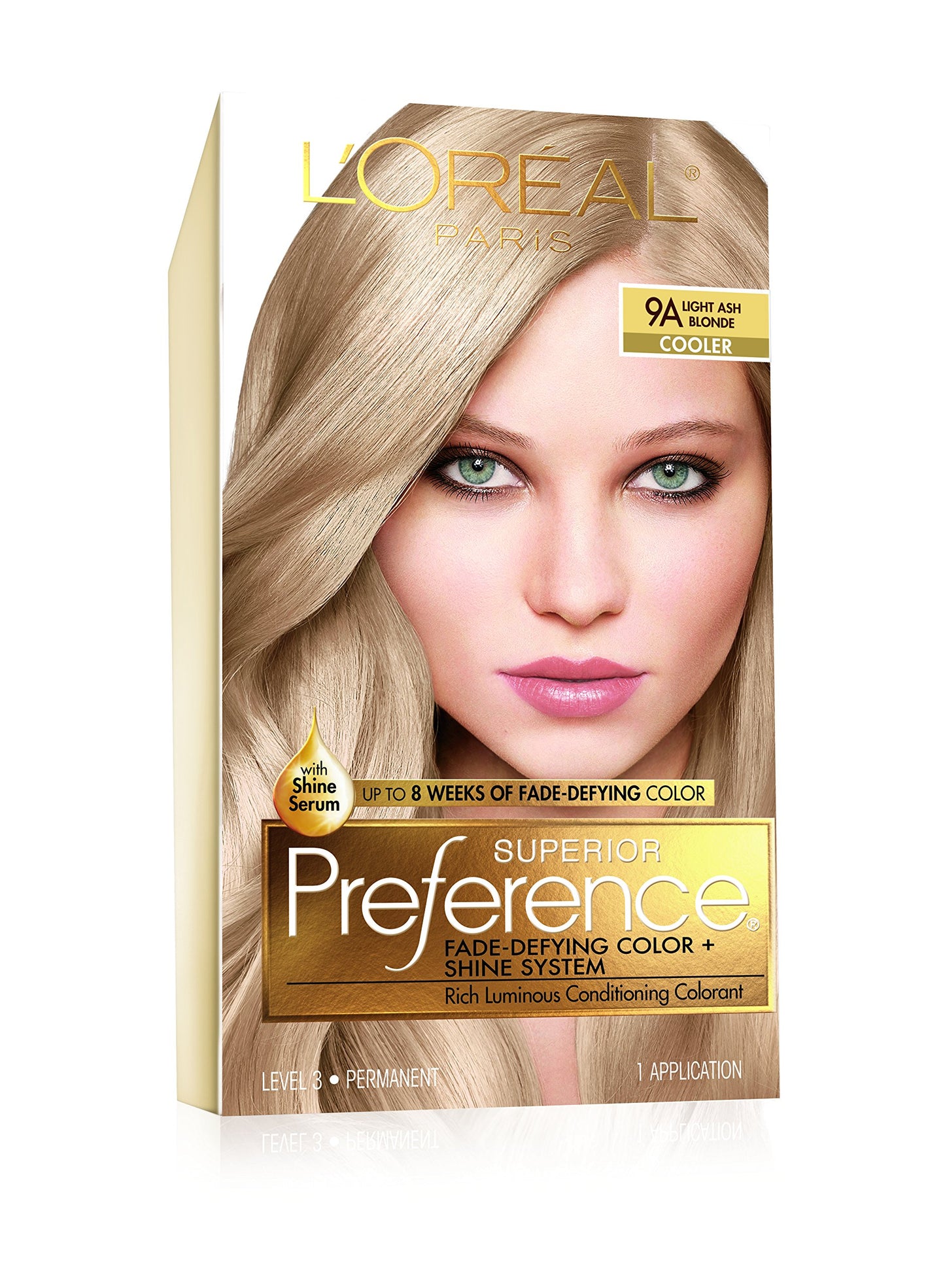 L’Oreal ParisSuperior Preference Light Ash Blonde 9A Cooler,1 Each (Pack of 4)