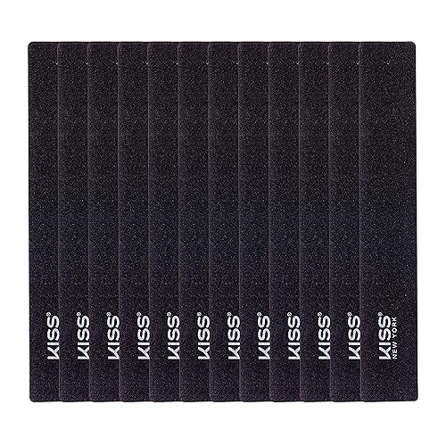 KISS Nail Files Wide Board Grinder (12 pieces) F103N Double Sided, Reusable, Washable