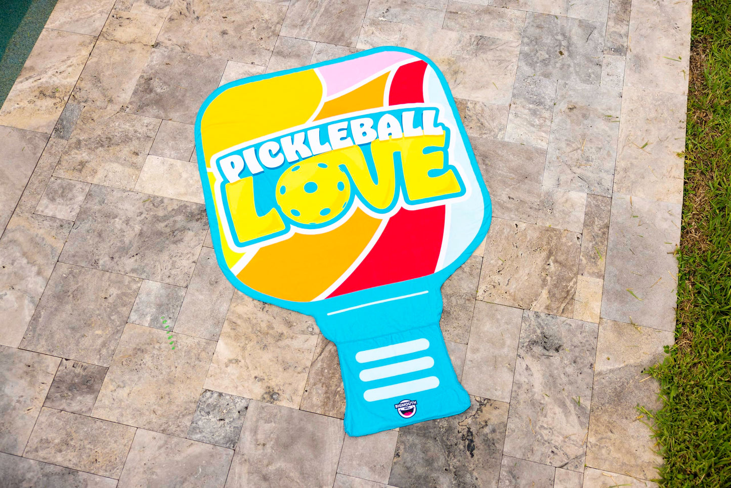 BigMouth Inc Giant Beach Blanket, Fun Summer Beach Towel, Large Size for Kids Teens & Adults, Quick Dry Microfiber Material - Pickleball Paddle