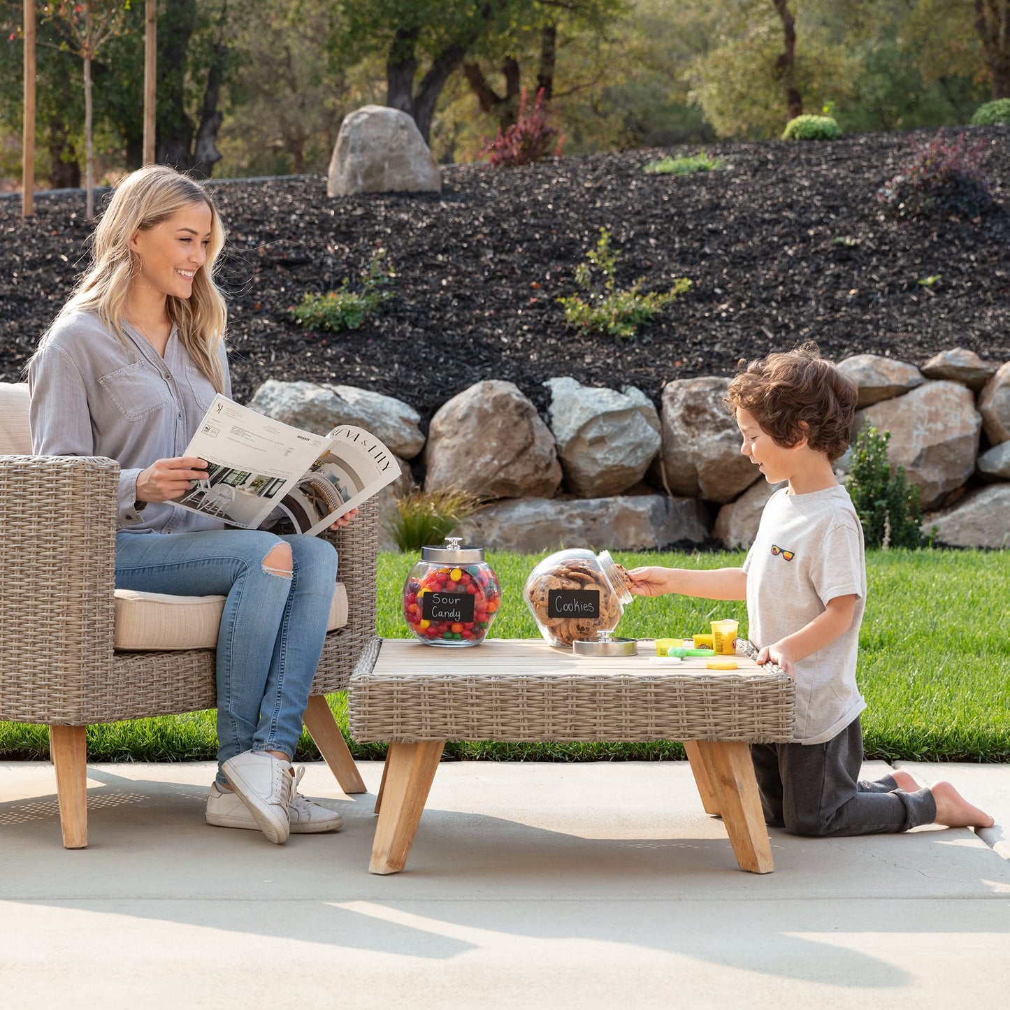 Glass Cookie Jars for Kitchen Counter (3 Pack) 75oz Food Storage Canisters with Airtight Lids + Marker & Labels, Coin & Penny Jar for Candy Buffet…