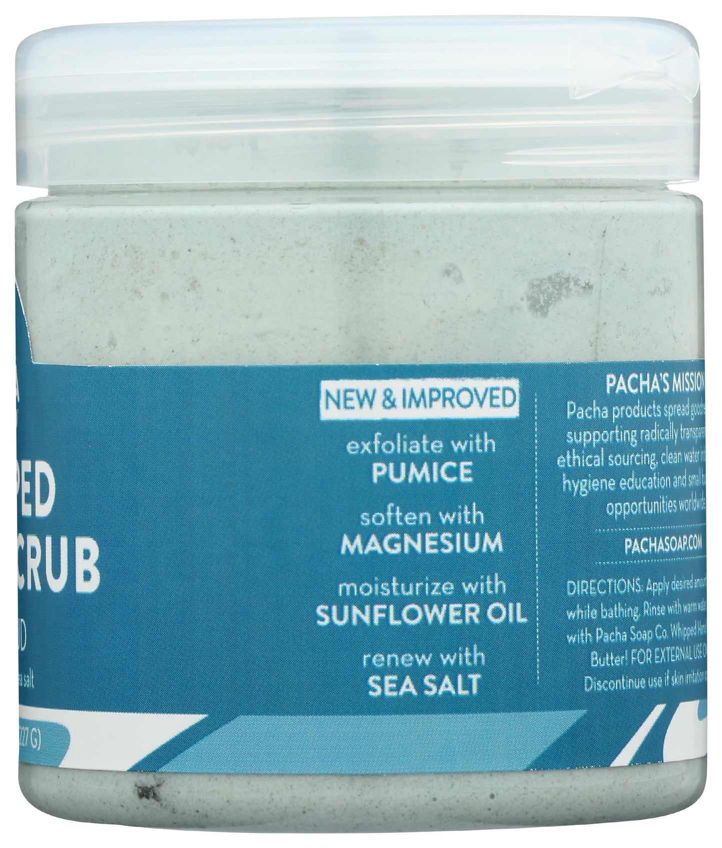 PACHA SOAP Sea Mud Whipped Soap Scrub, 8 OZ