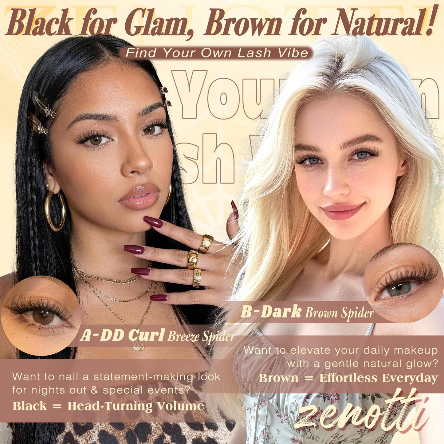 Brown Lash Clusters Breeze Spider Eyelash Clusters DD Curl Brown Wispy Cluster Eyelash Extensions Natural Spider Lashes Cluster with Invisible Band Beauty and Personal Care zenotti