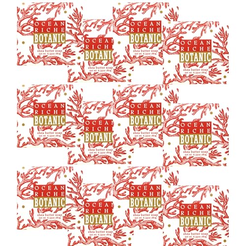Greenwich Bay Mini Botanical Soap Bars - 12 Pack 1.9 oz Each - Individually Wrapped Guest Soaps for Airbnb, Spa, Travel, Bath - Travel Size Bar Soap
