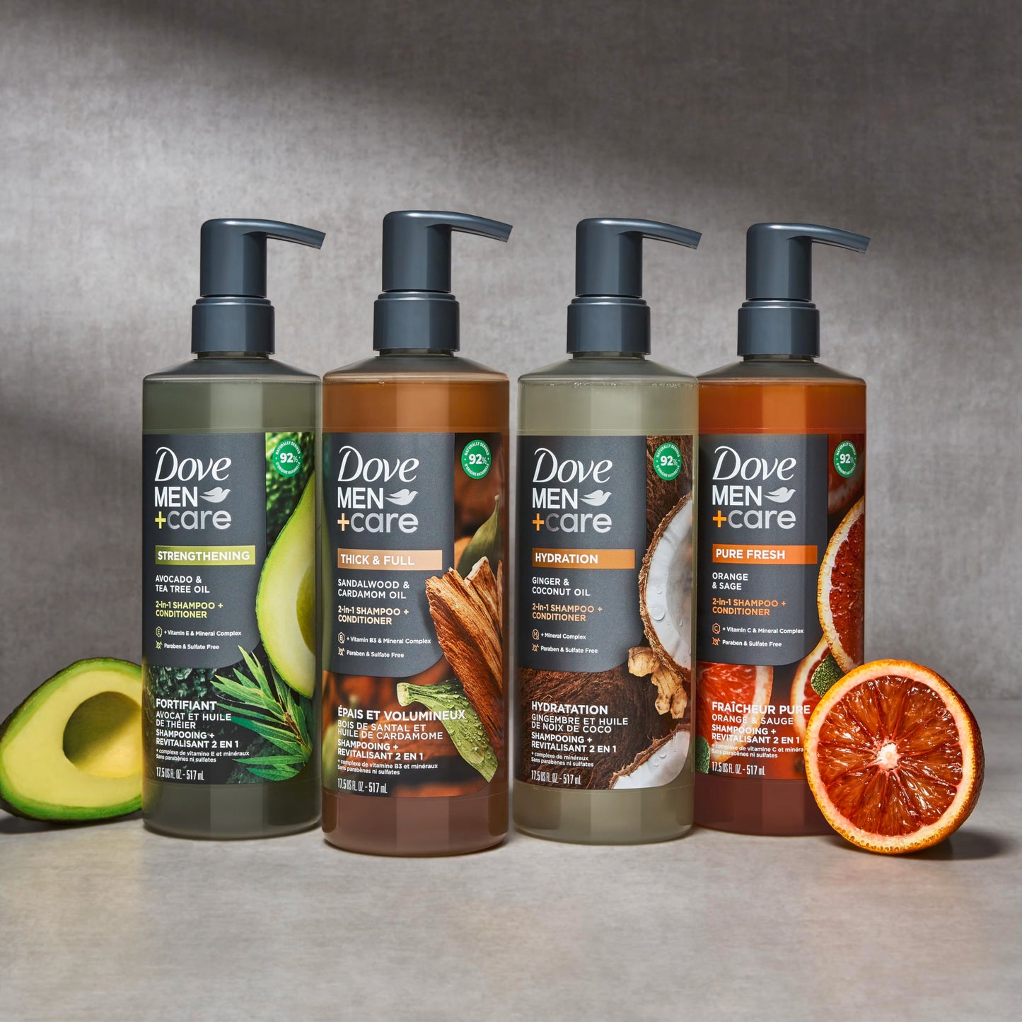 DOVE MEN + CARE 2-in-1 Shampoo + Conditioner Sandalwood & Cardamom Oil for Thick & Full Hair, + Vitamin B3 & Mineral Complex, 17.5 oz Beauty and Personal Care DOVE MEN + CARE