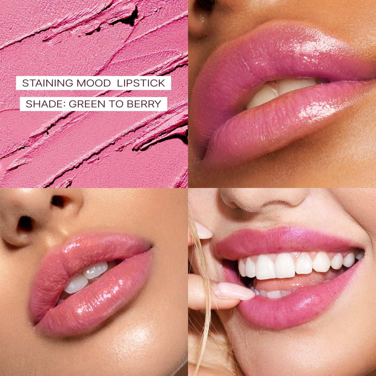 Ruby Kisses Staining Mood Lipstick, pH Color Changing Lip Balm Tint, Lightweight Hydrating Formula with Coconut Oil, Temperature-Reactive Long Lasting