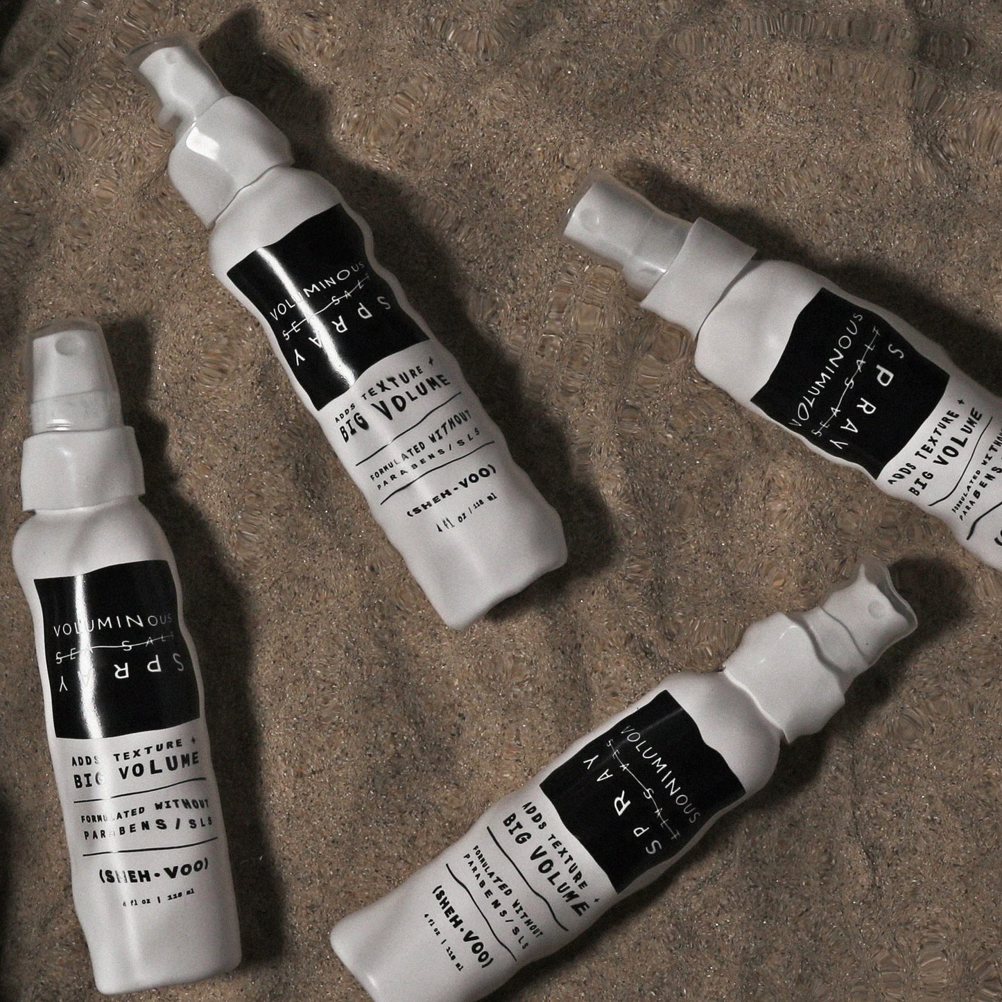 (SHEH•VOO) Sea Salt Spray - Voluminous Texturizing Spray - UV + Heat Protection - Paraben & SLS Free (4 fl oz)