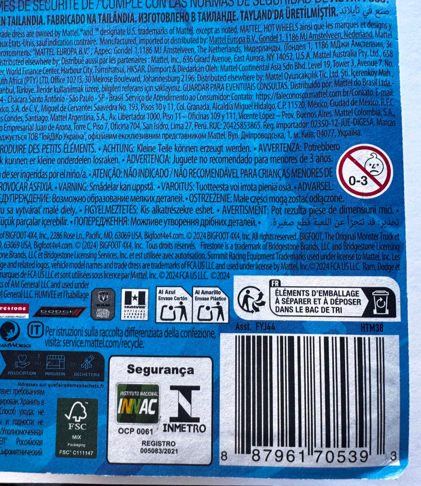 Hot Wheels Monster Trucks New for 2024 1:64 Scale (Crash Legends 5/6 Humvee)