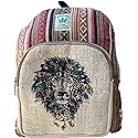 Gurkha Handmade Unique design Himalayan Hemp Backpack 13 IN Medium Hippie, Festival, Hiking & Tablet Laptop Backpack - Handmade In Mt. Everest Country Nepal