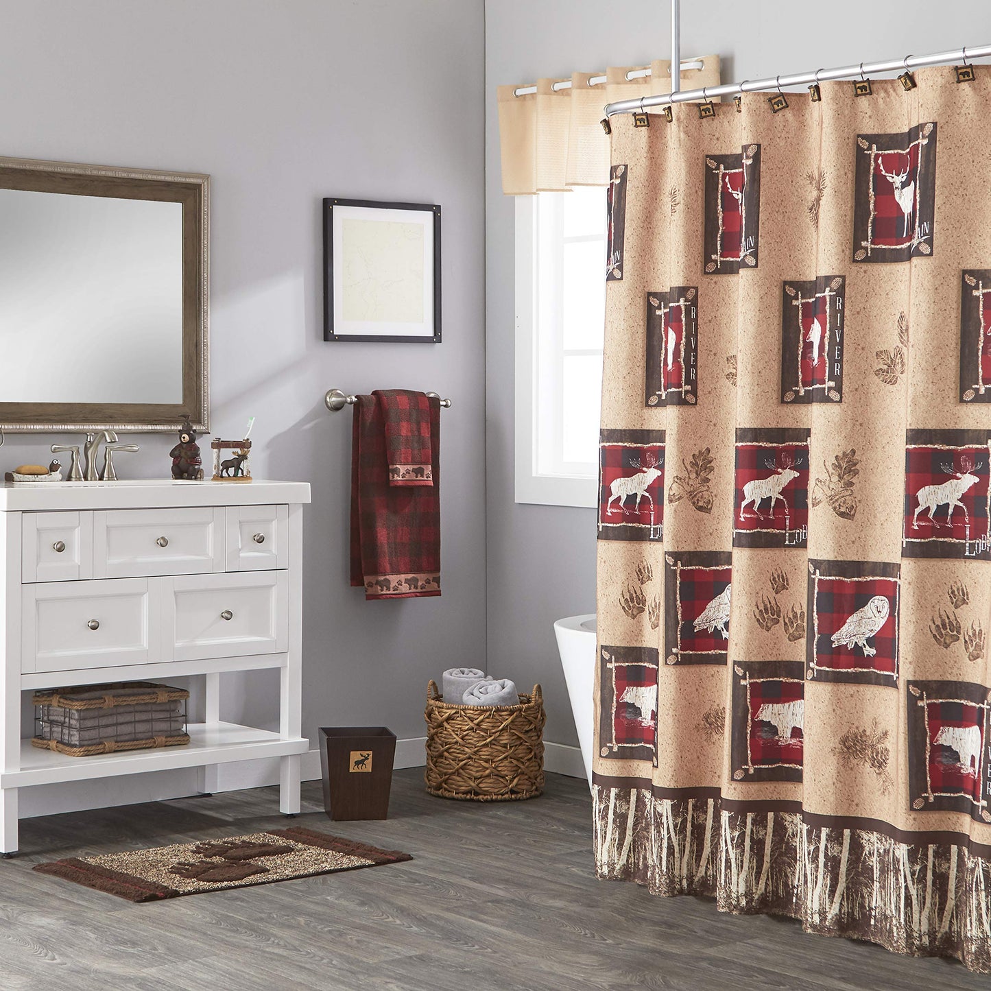 SKL Home Yellowstone Sundance Shower Curtain, Brown