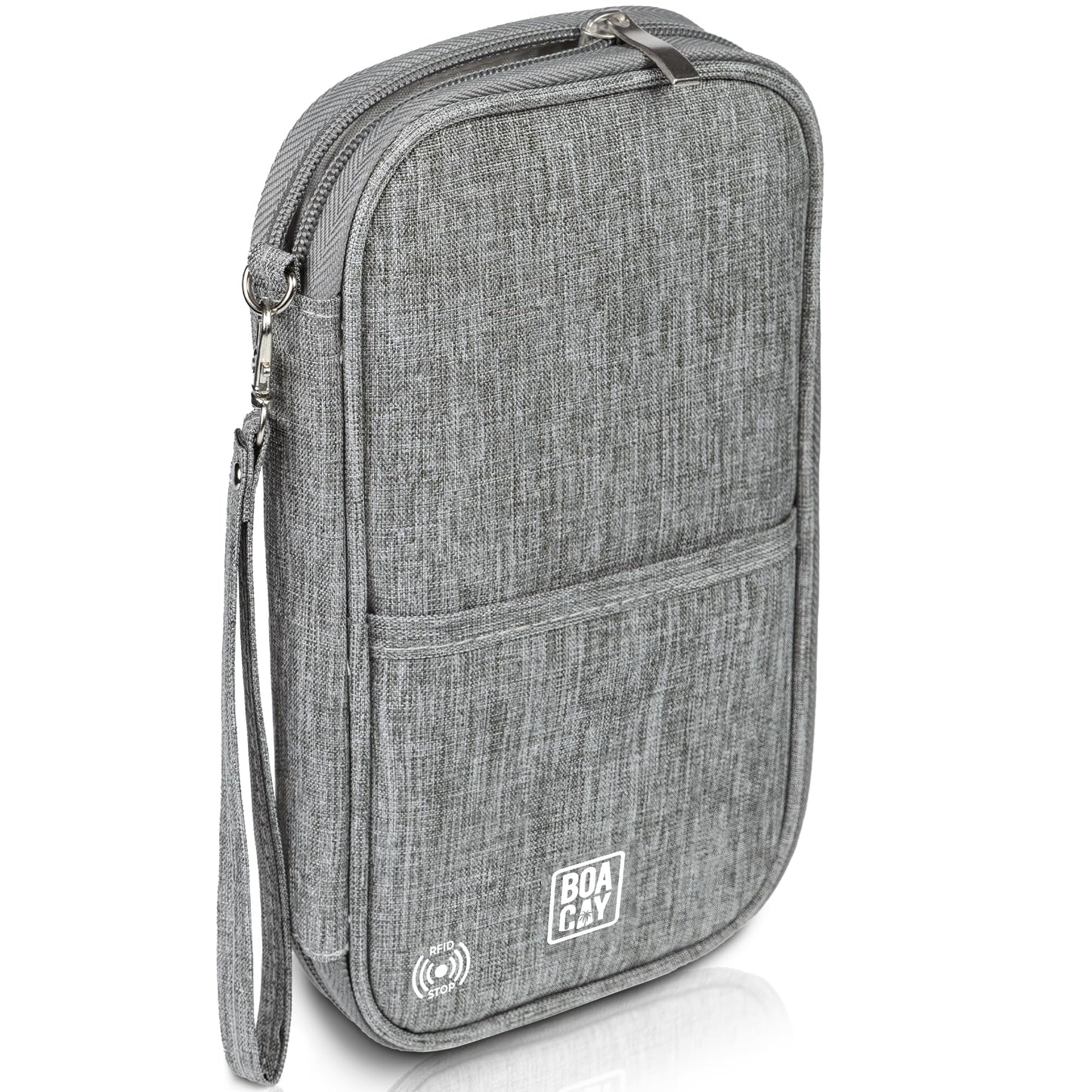 BOACAY Travel Document Organizer with RFID, Family Passport Holder, Wallet for Women & Men, Portable & Waterproof Case for Cards, Boarding Pass, Money