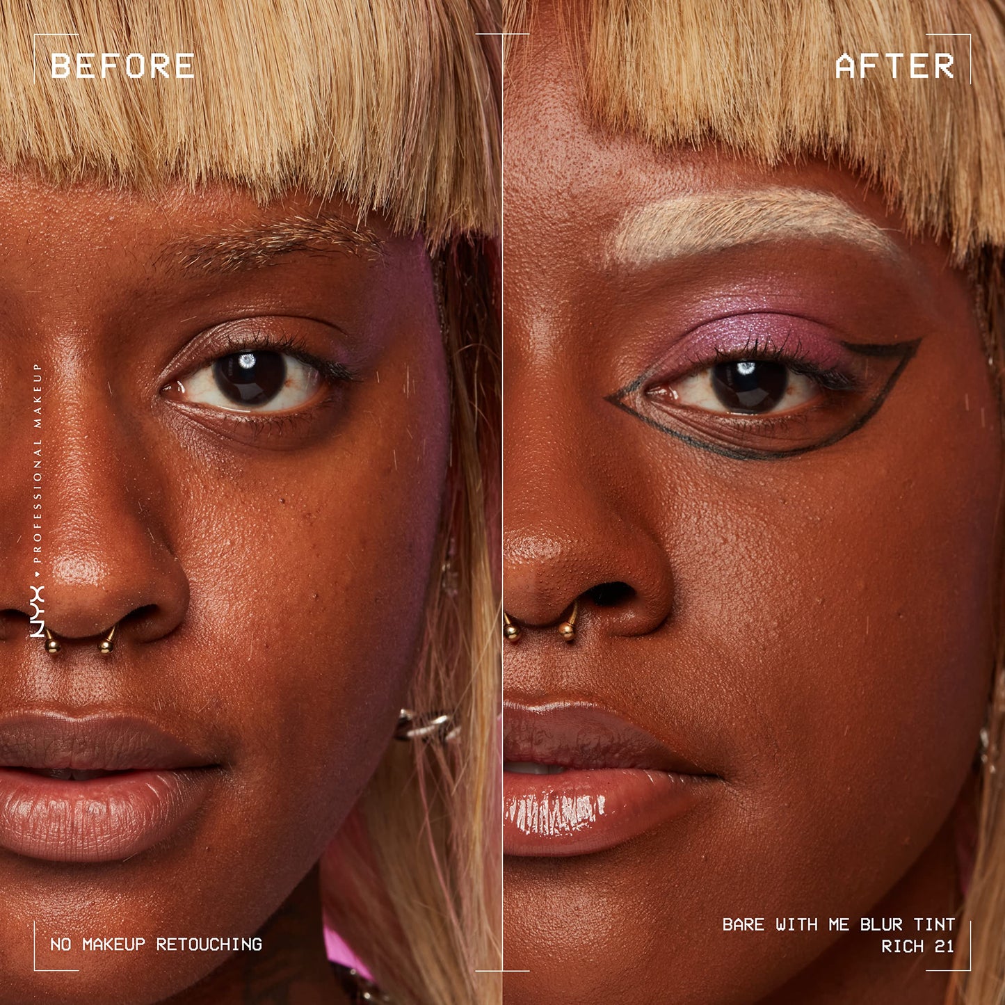 NYX PROFESSIONAL MAKEUP Bare With Me Blur Skin Tint Foundation Make Up with Matcha, Glycerin & Niacinamide - Rich