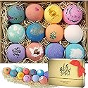 LifeAround2Angels Bath Bombs Gift Set 12 USA made Fizzies, Shea & Coco Butter Dry Skin Moisturize, Perfect for Bubble Spa Bath. Handmade Birthday…