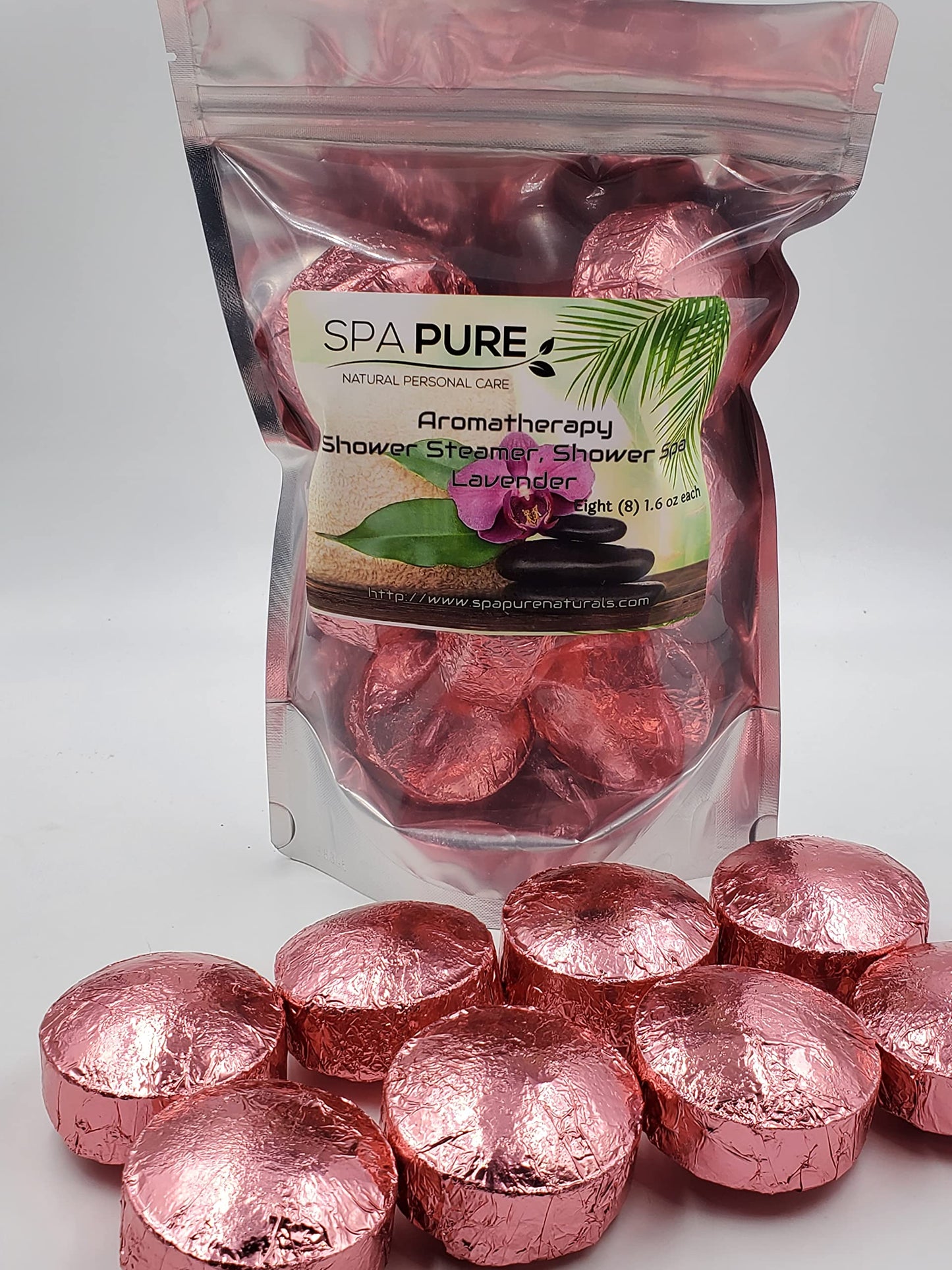 Spa Pure Aromatherapy Shower Steamers: 8 Aromatherapy Shower Bombs 1.6 oz each with 100% Natural/Organic Essential Oils - Transform Your Shower…