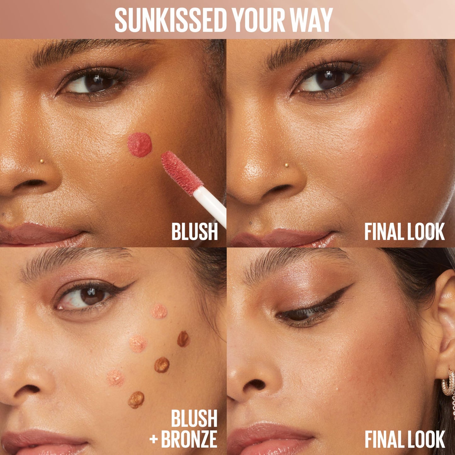 Maybelline Sunkisser Multi-Use Liquid Blush and Bronzer, Blendable, Longwear, Glowy Make Up, Electric Bronze, 1 Count