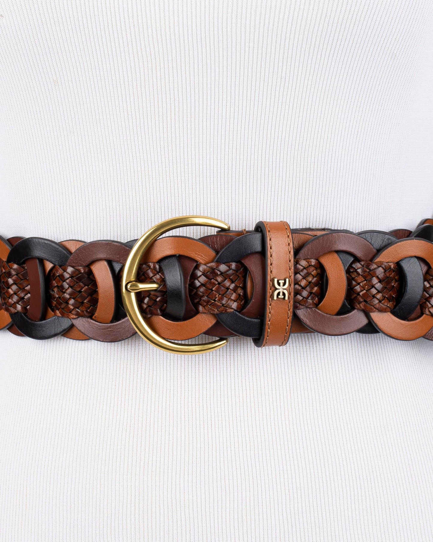 Sam Edelman 38 MM LINK WOVEN BELT