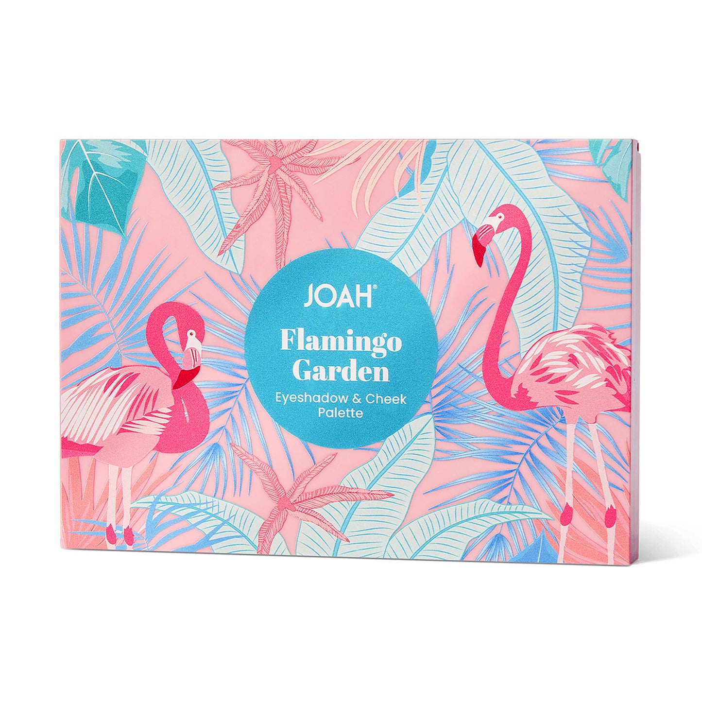 JOAH Beauty Flamingo Garden Cheek and Eyeshadow Palette, Highly Pigmented, Includes 5 Tropical Colored Eye Shadows, 2 Natural Blush Shades & 1 Pink…