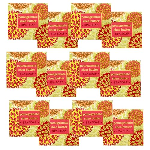 Greenwich Bay Mini Botanical Soap Bars - 12 Pack 1.9 oz Each - Individually Wrapped Guest Soaps for Airbnb, Spa, Travel, Bath - Travel Size Bar Soap