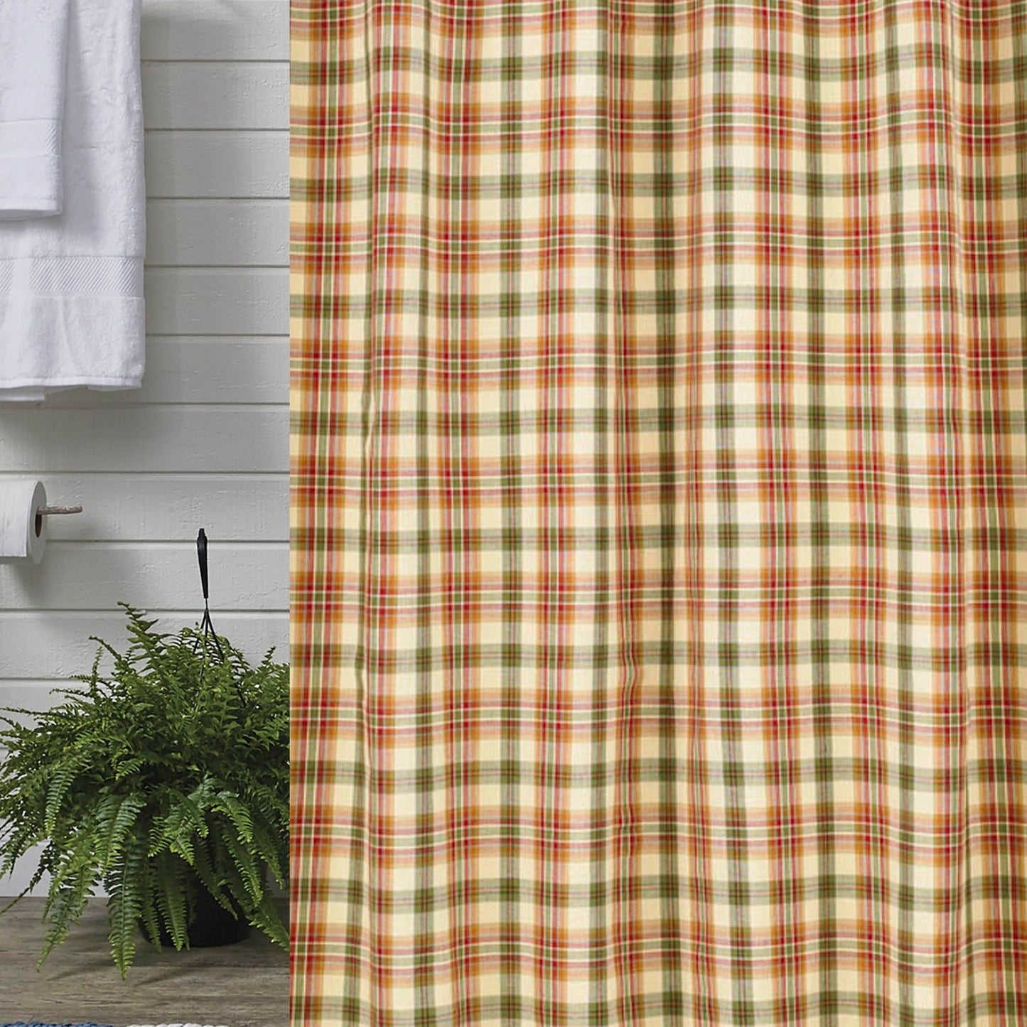 Park Designs Lemon Pepper Shower Curtain, 72 by 72"