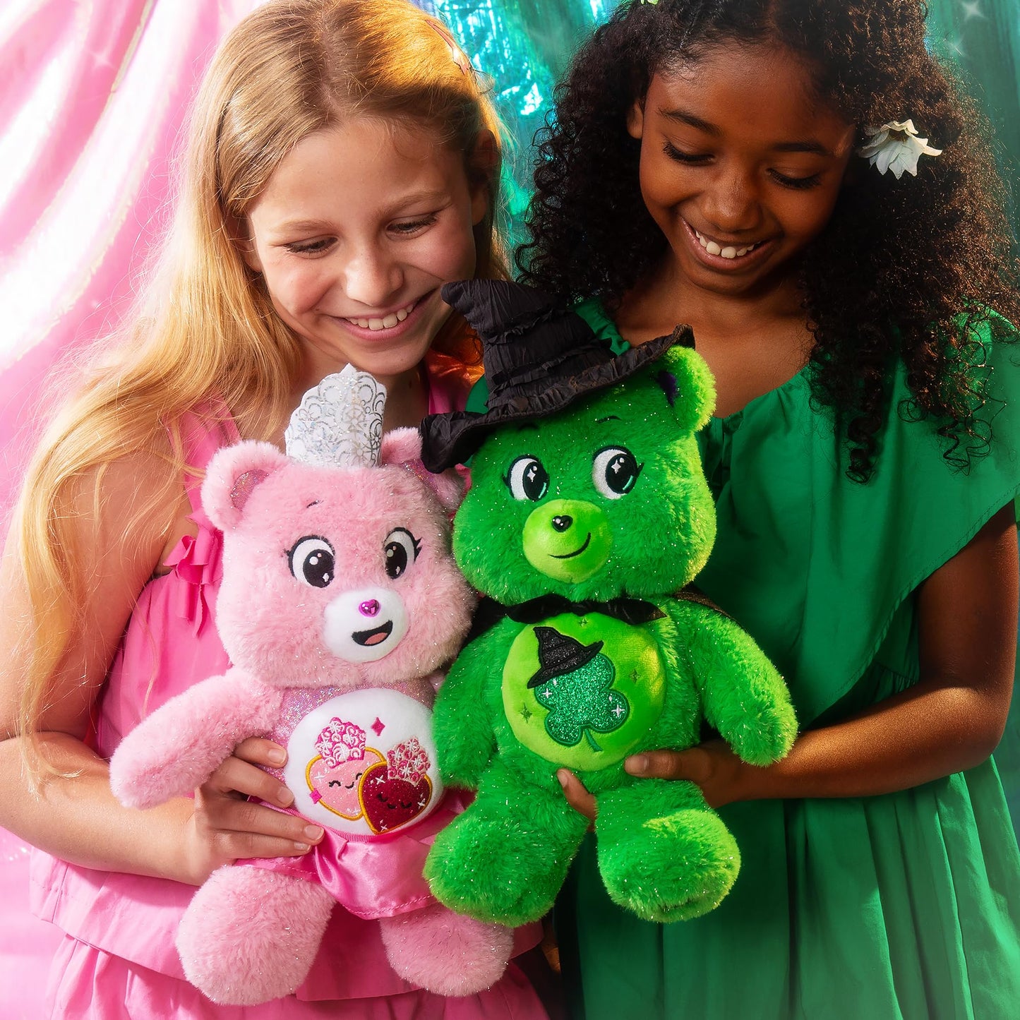 Care Bears x Wicked 2-Pack - Love-a-Lot Bear as Glinda & Good Luck Bear as Elphaba